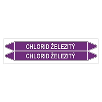 Značení potrubí, chlorid železitý,2 ks, 450 × 52 mm